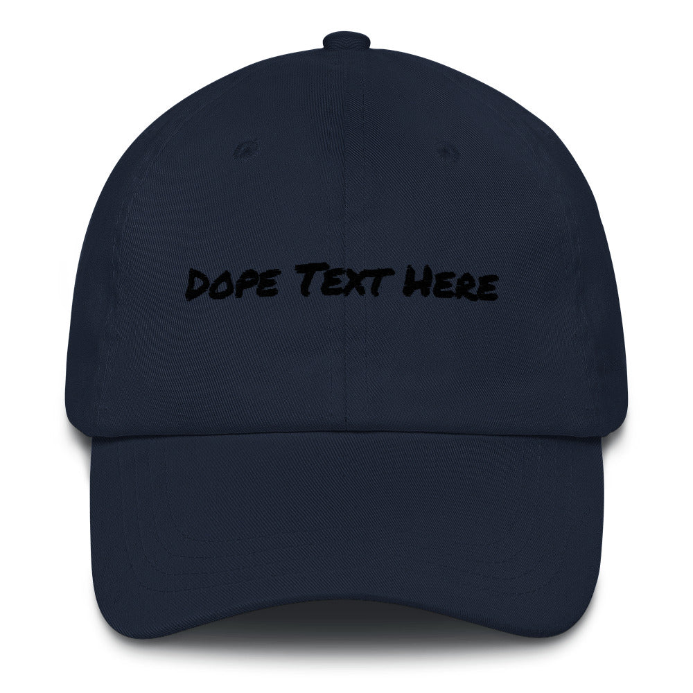 Custom embroidered Dad hat - Put your personalized text on this dope dad cap-Navy-Bootlg