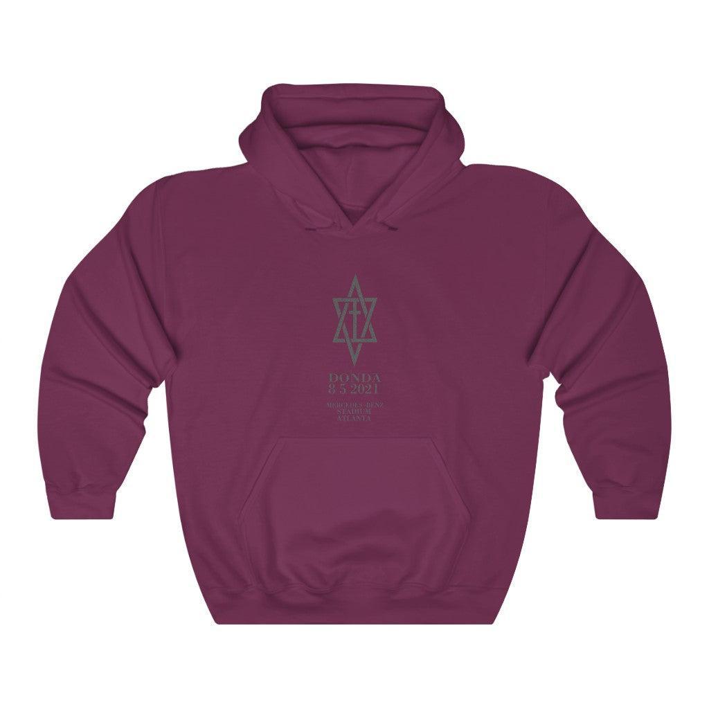Donda Merch Kanye West Album inspired Hoodie-Maroon-S-Bootlg