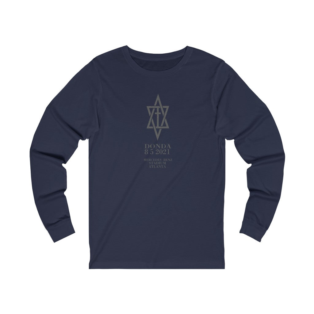 Donda Merch Kanye West Album inspired Long Sleeve Shirt-Navy-L-Bootlg