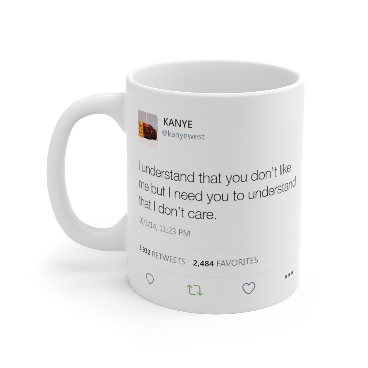 Double Kanye Tweet Mug : I wish I had a friend like me + I understand that you don't like me but I need you to understand...-11oz-Bootlg