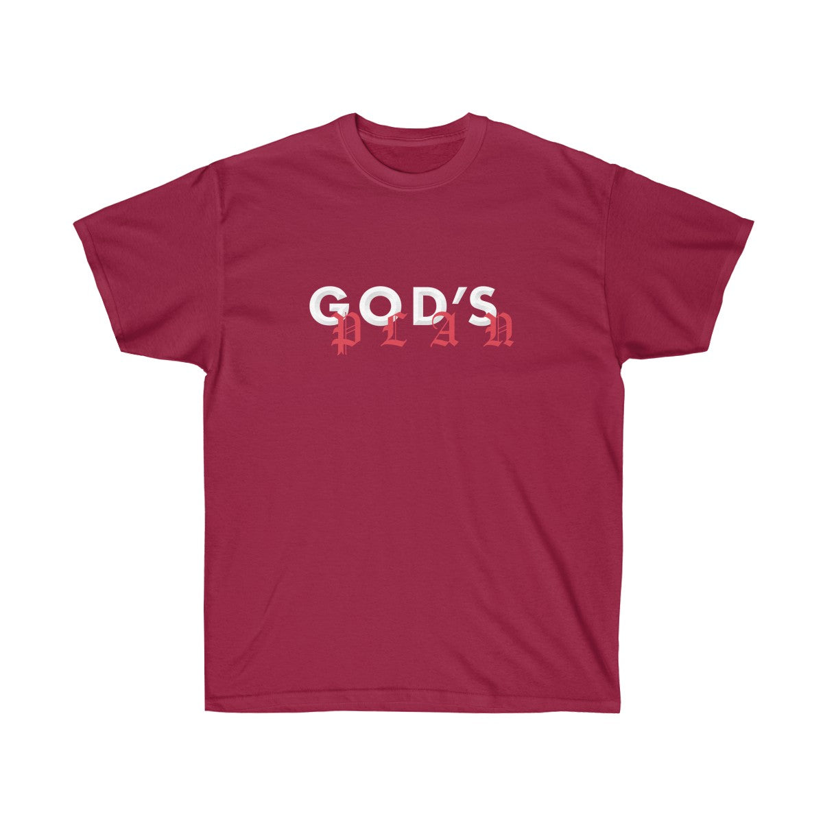 Drake God's Plan Inspired Tee-Cardinal Red-S-Bootlg