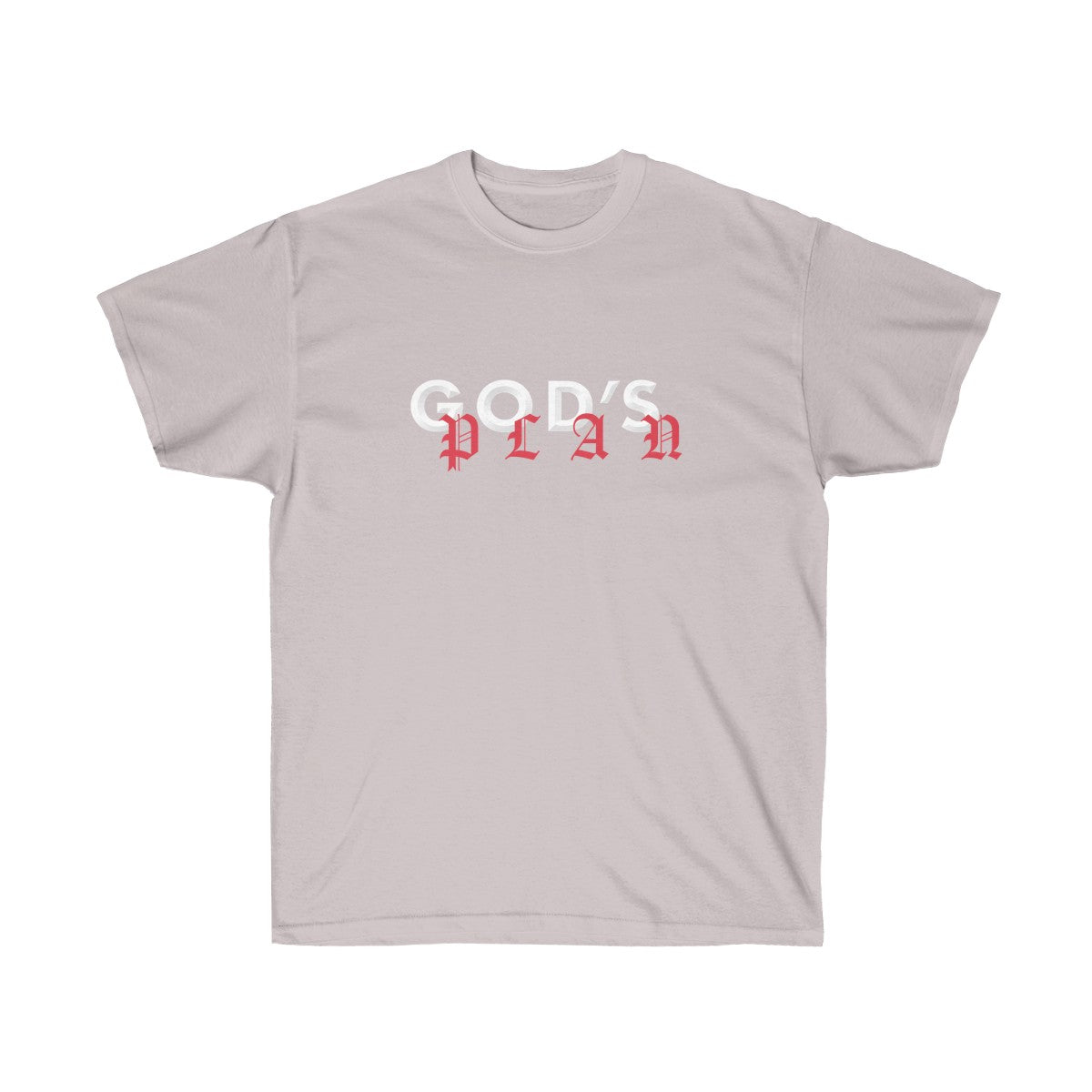 Drake God's Plan Inspired Tee-Ice Grey-S-Bootlg