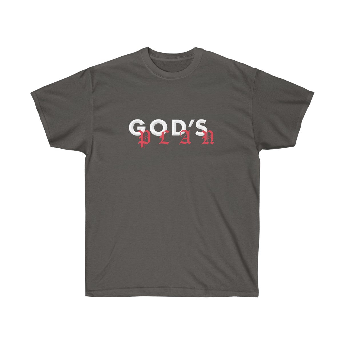 Drake God's Plan Inspired Tee-Charcoal-S-Bootlg