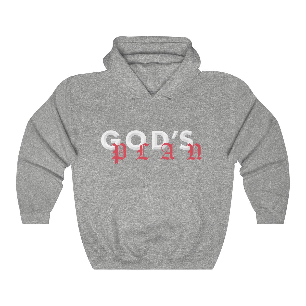 Drake God's Plan Inspired Unisex Heavy Blend™ Hoodie-Sport Grey-S-Bootlg