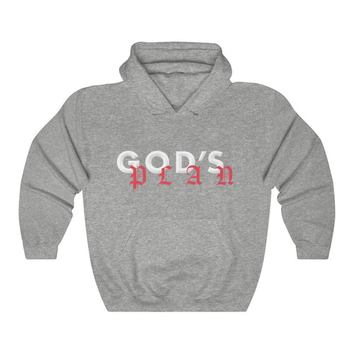 Drake God's Plan Inspired Unisex Heavy Blend™ Hoodie-Sport Grey-S-Bootlg