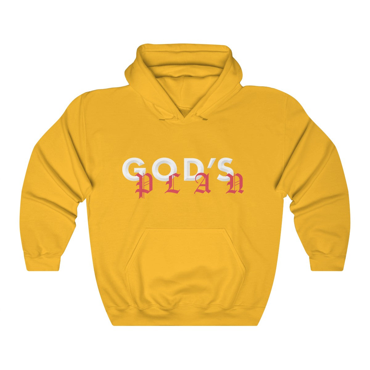 Drake God's Plan Inspired Unisex Heavy Blend™ Hoodie-Gold-S-Bootlg