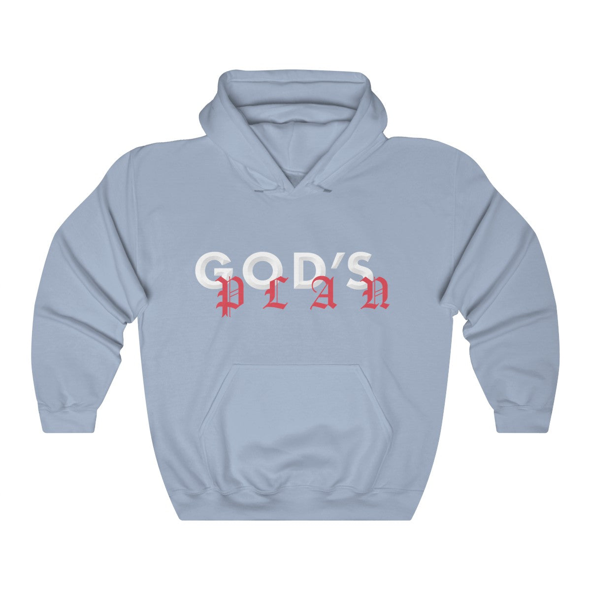 Drake God's Plan Inspired Unisex Heavy Blend™ Hoodie-Light Blue-S-Bootlg