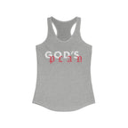 Drake God's Plan Inspired Women's Ideal Racerback Tank-Heather Grey-XS-Bootlg