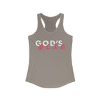 Drake God's Plan Inspired Women's Ideal Racerback Tank-Solid Warm Gray-XS-Bootlg