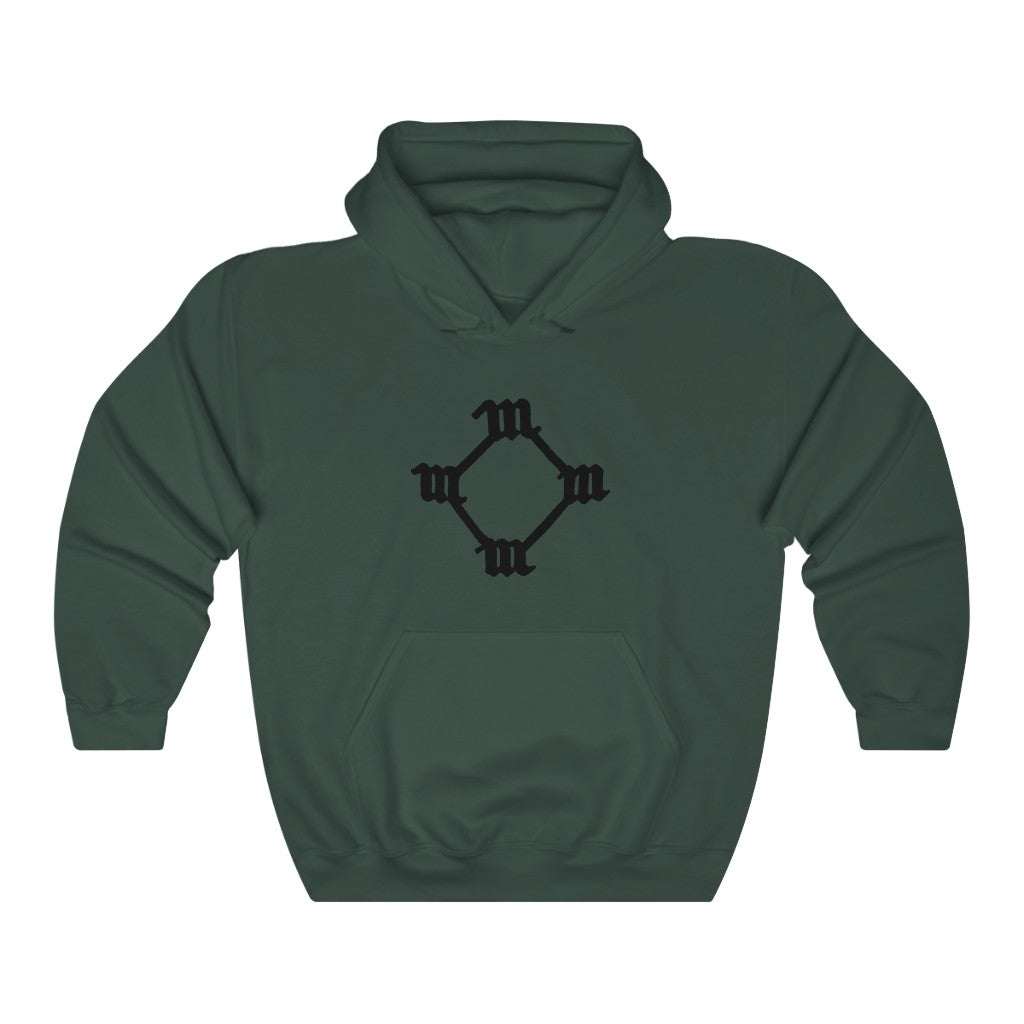 Four M Kanye West Tattoo Hoodie-S-Forest Green-Bootlg