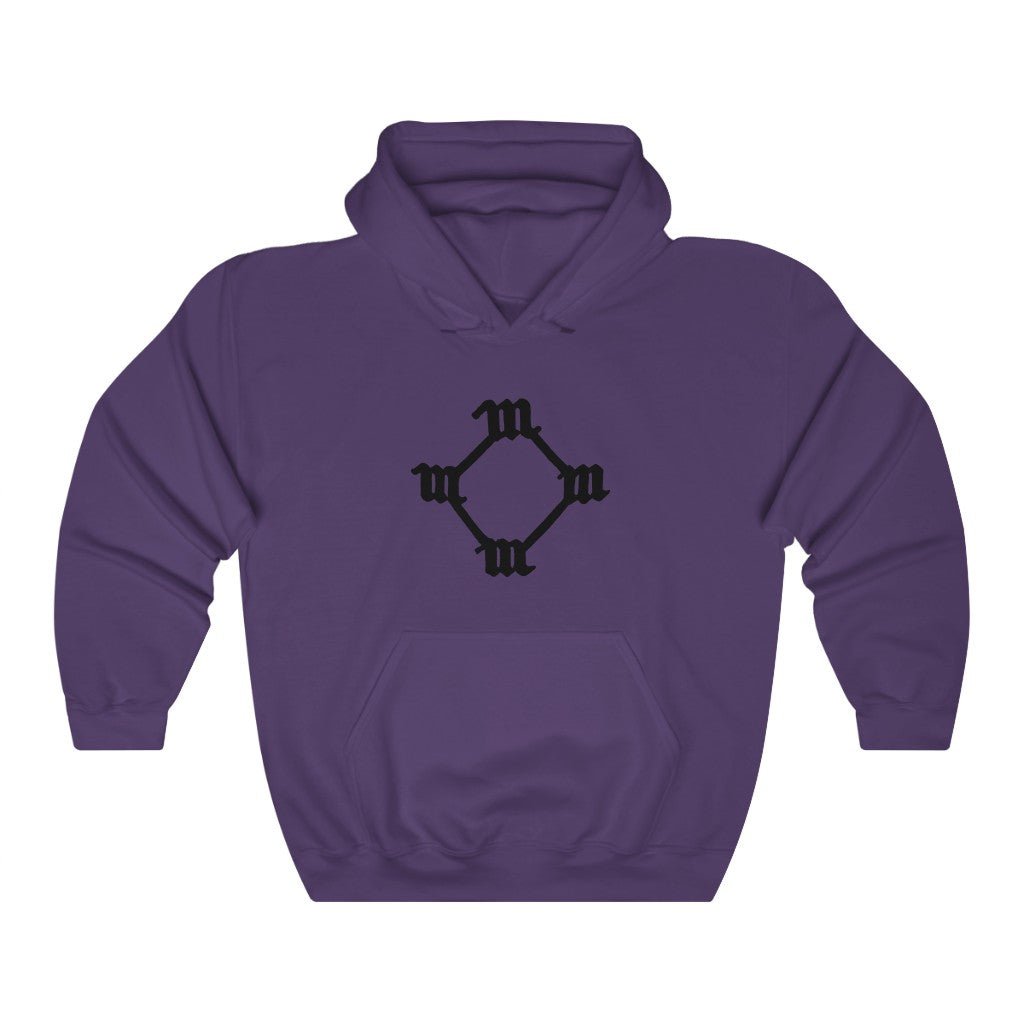Four M Kanye West Tattoo Hoodie-S-Purple-Bootlg