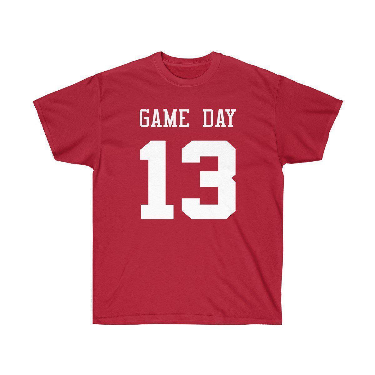 Game Day Tee - Sports T-shirt for Football, Basket, Soccer games-Cardinal Red-S-Bootlg