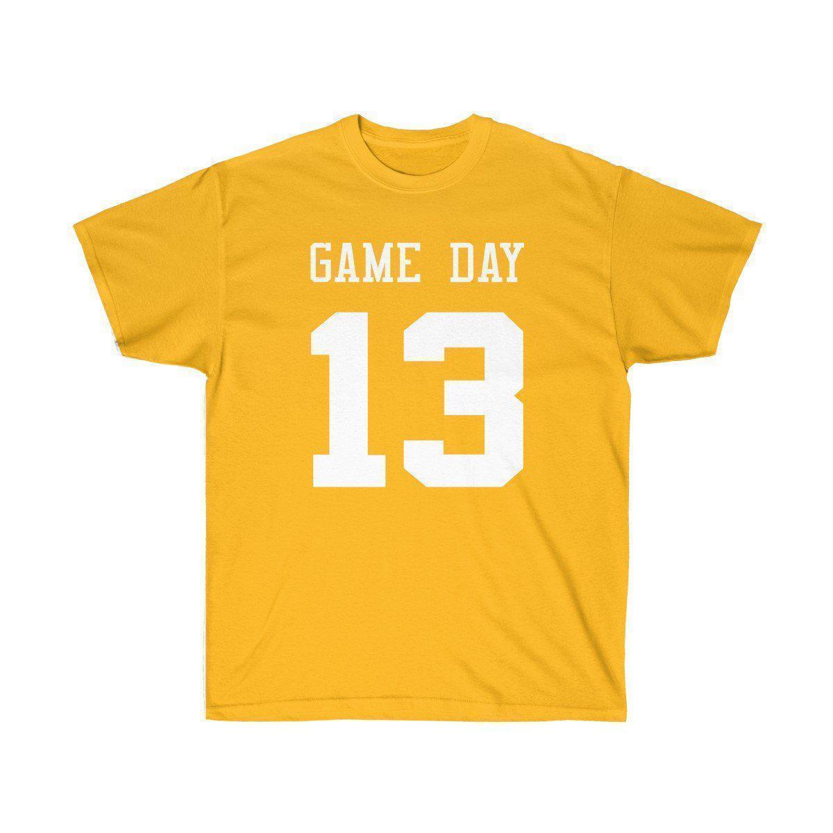 Game Day Tee - Sports T-shirt for Football, Basket, Soccer games-Gold-S-Bootlg