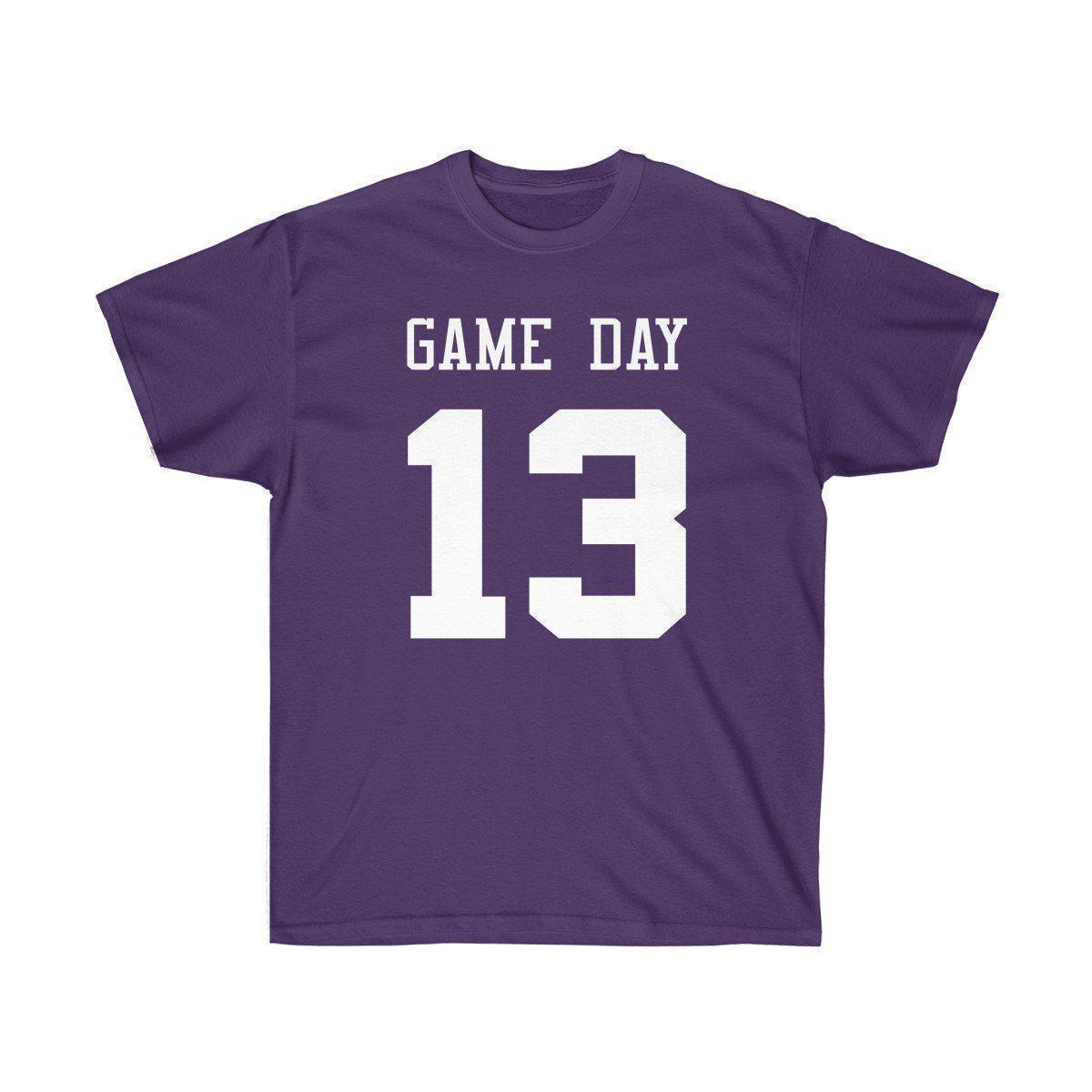 Game Day Tee - Sports T-shirt for Football, Basket, Soccer games-Purple-S-Bootlg