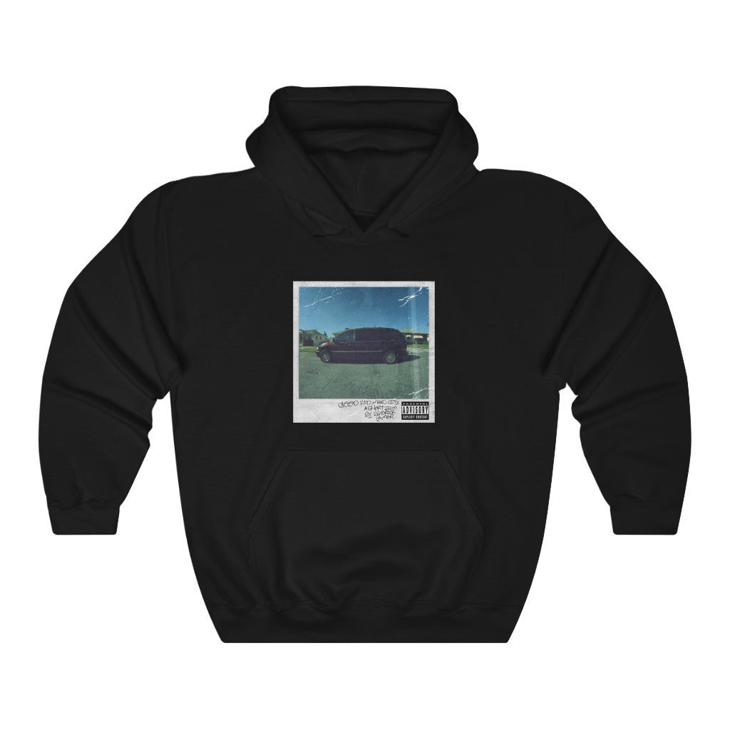 Good Kid, m.A.A.d city Kendrick Lamar inspired Unisex Hooded Sweatshirt-Black-S-Bootlg