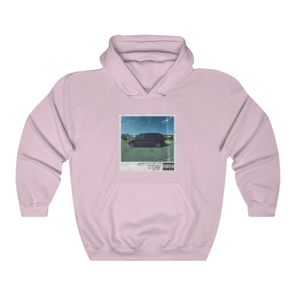 Good Kid, m.A.A.d city Kendrick Lamar inspired Unisex Hooded Sweatshirt-Light Pink-L-Bootlg