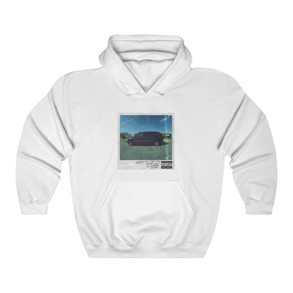 Good Kid, m.A.A.d city Kendrick Lamar inspired Unisex Hooded Sweatshirt-White-L-Bootlg