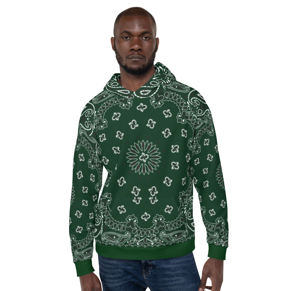 Green bandana all-over Hoodie-XS-Bootlg