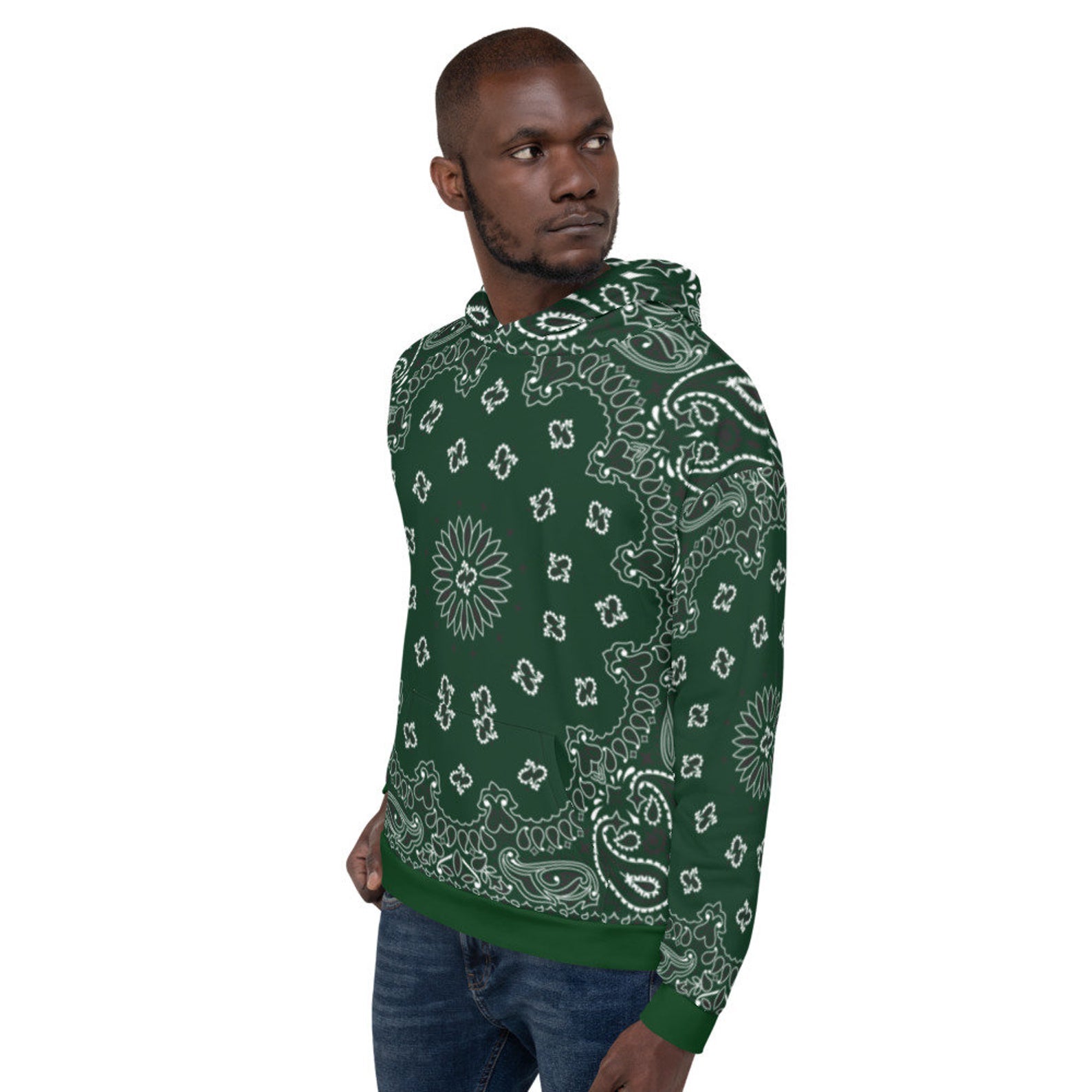 Green bandana all-over Hoodie-Bootlg