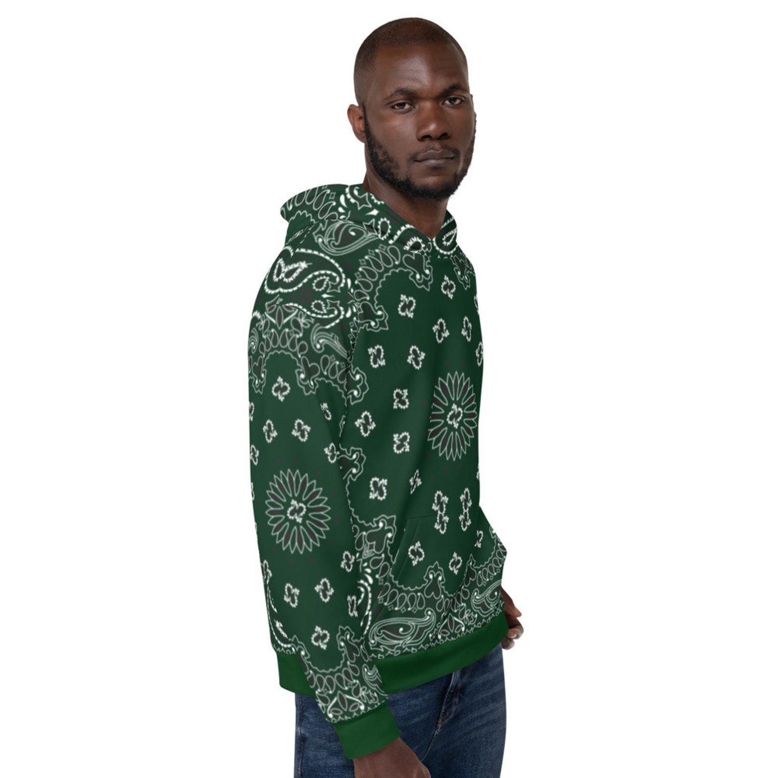Green bandana all-over Hoodie-Bootlg