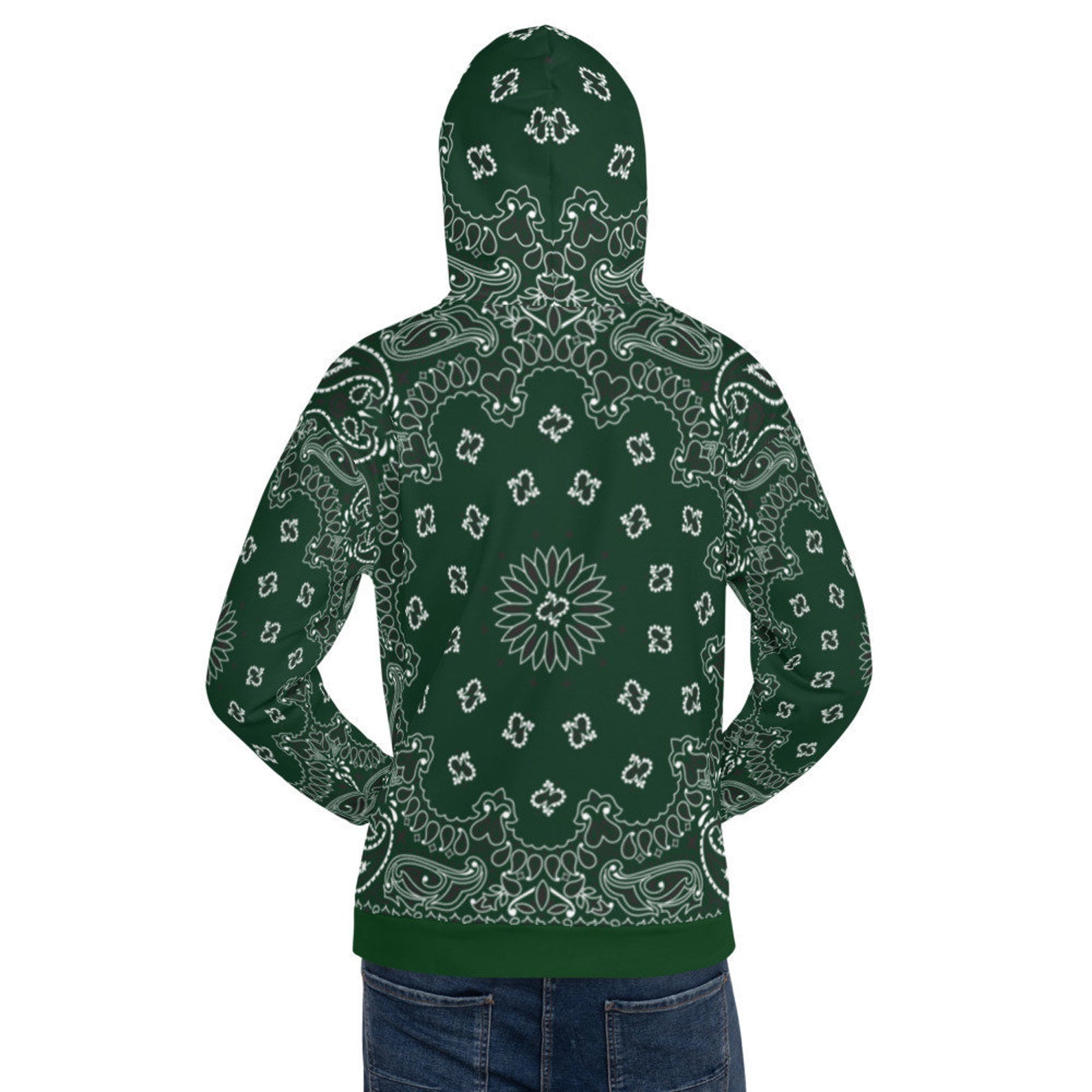 Green bandana all-over Hoodie-Bootlg