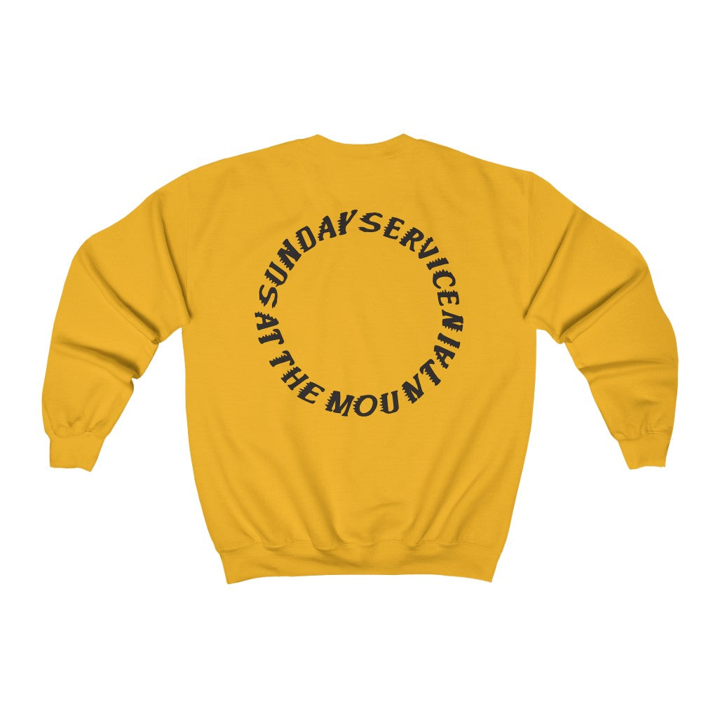 Holy Spirit Sunday Service at the Mountain Unisex Heavy Blend Crewneck Sweatshirt Kanye West inspired-Bootlg