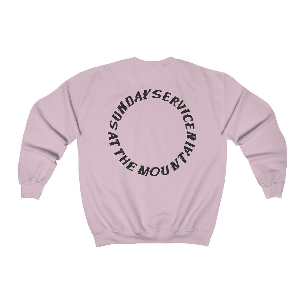 Holy Spirit Sunday Service at the Mountain Unisex Heavy Blend Crewneck Sweatshirt Kanye West inspired-Bootlg