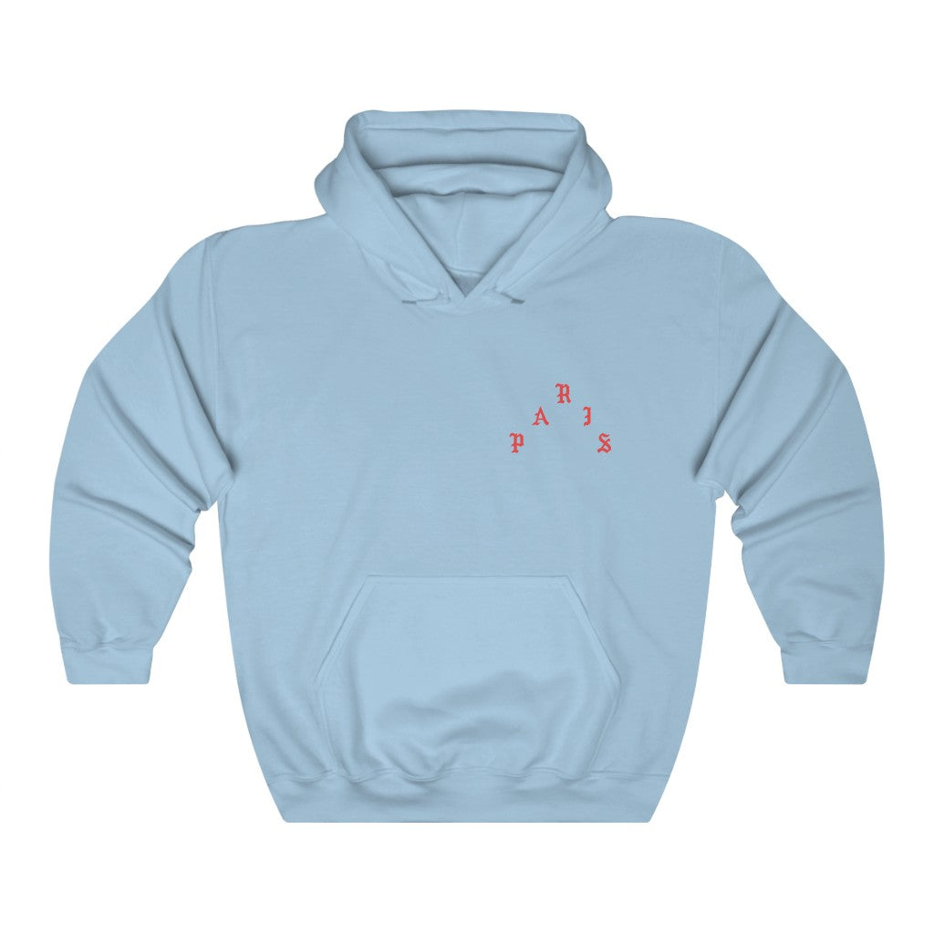 I Feel Like Pablo Paris Unisex Heavy Blend Hooded Sweatshirt hoodie Kanye West Yeezy Merch TLOP Inspired-Light Blue-S-Bootlg