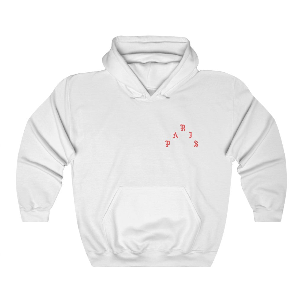 I Feel Like Pablo Paris Unisex Heavy Blend Hooded Sweatshirt hoodie Kanye West Yeezy Merch TLOP Inspired-White-S-Bootlg