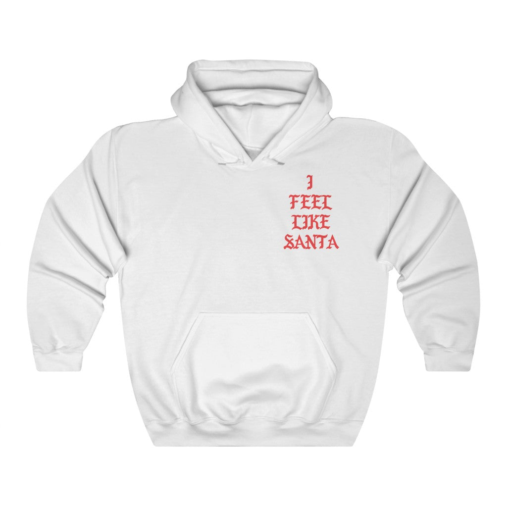 I Feel Like Santa Heavy Blend Hoodie Christmas Merch-White-S-Bootlg