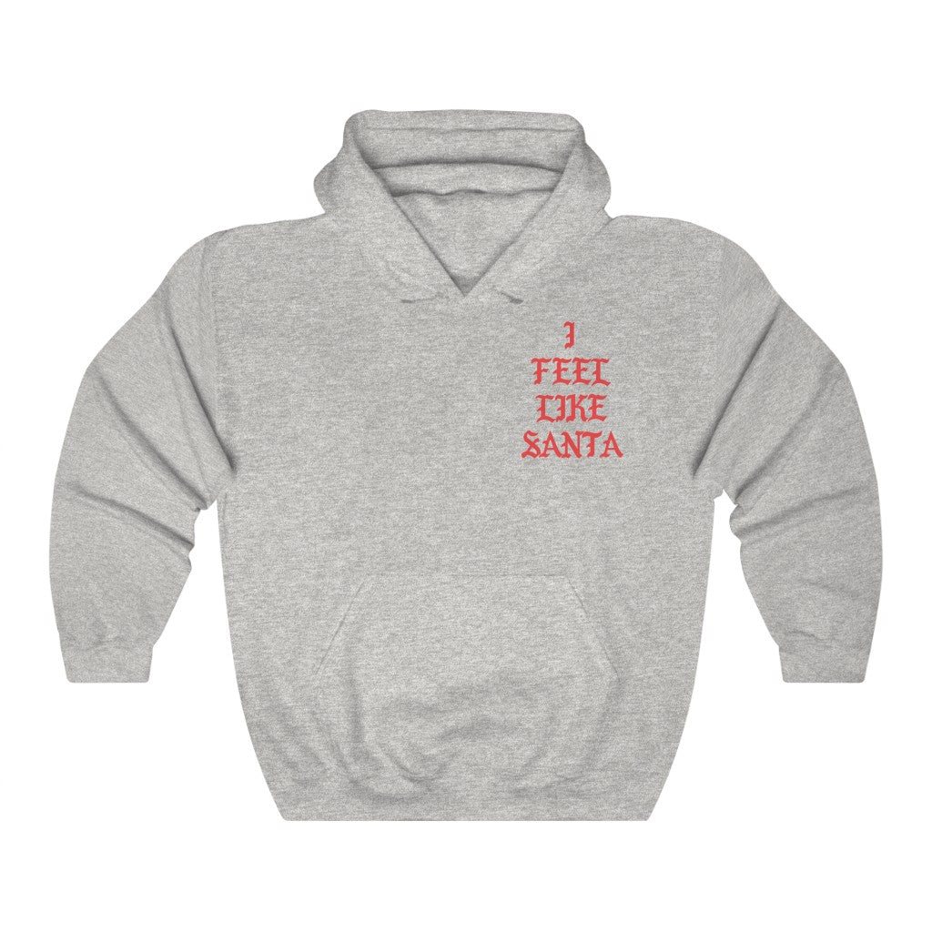 I Feel Like Santa Heavy Blend Hoodie Christmas Merch-Ash Grey-S-Bootlg