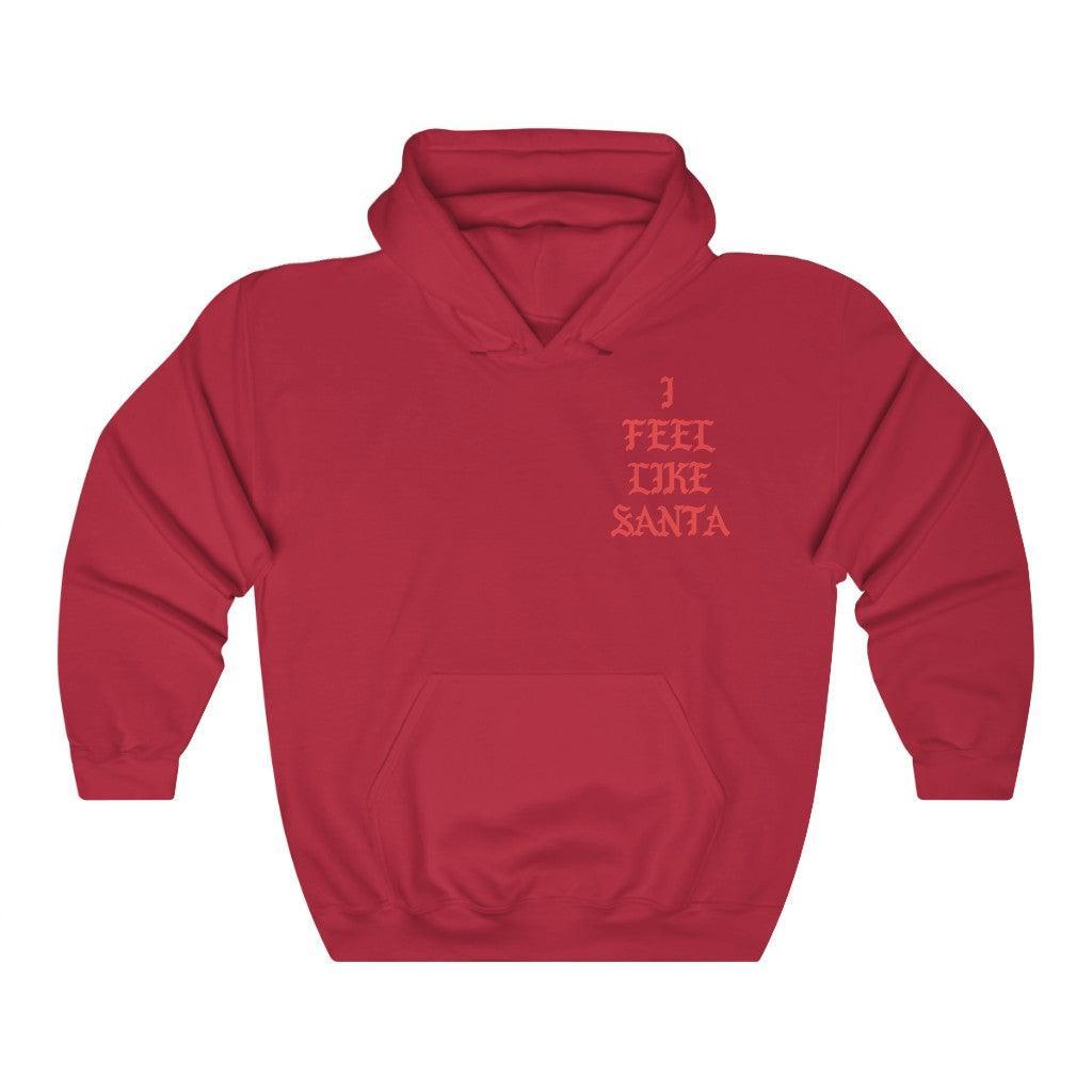 I Feel Like Santa Heavy Blend Hoodie Christmas Merch-Cherry Red-S-Bootlg