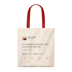 I Love Me So Much Right Now Kanye West Tweet Tote Bag-Natural/Red-Bootlg