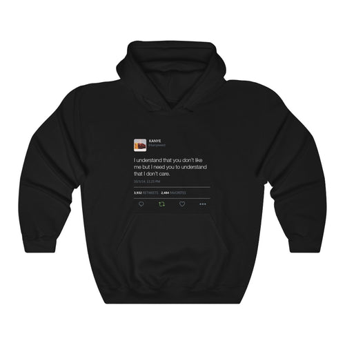 I Need You To Understand Hoodie - Kanye West Tweet-S-Black-Bootlg