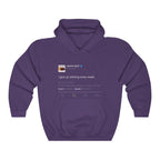 I give up drinking every week - Kanye West Tweet Inspired hangover Hoodie-S-Purple-Bootlg