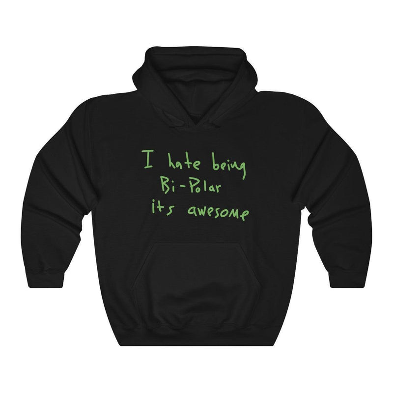 I Hate Being Bi-Polar It's Awesome Hoodie - Kanye Ye-Black-L-Bootlg
