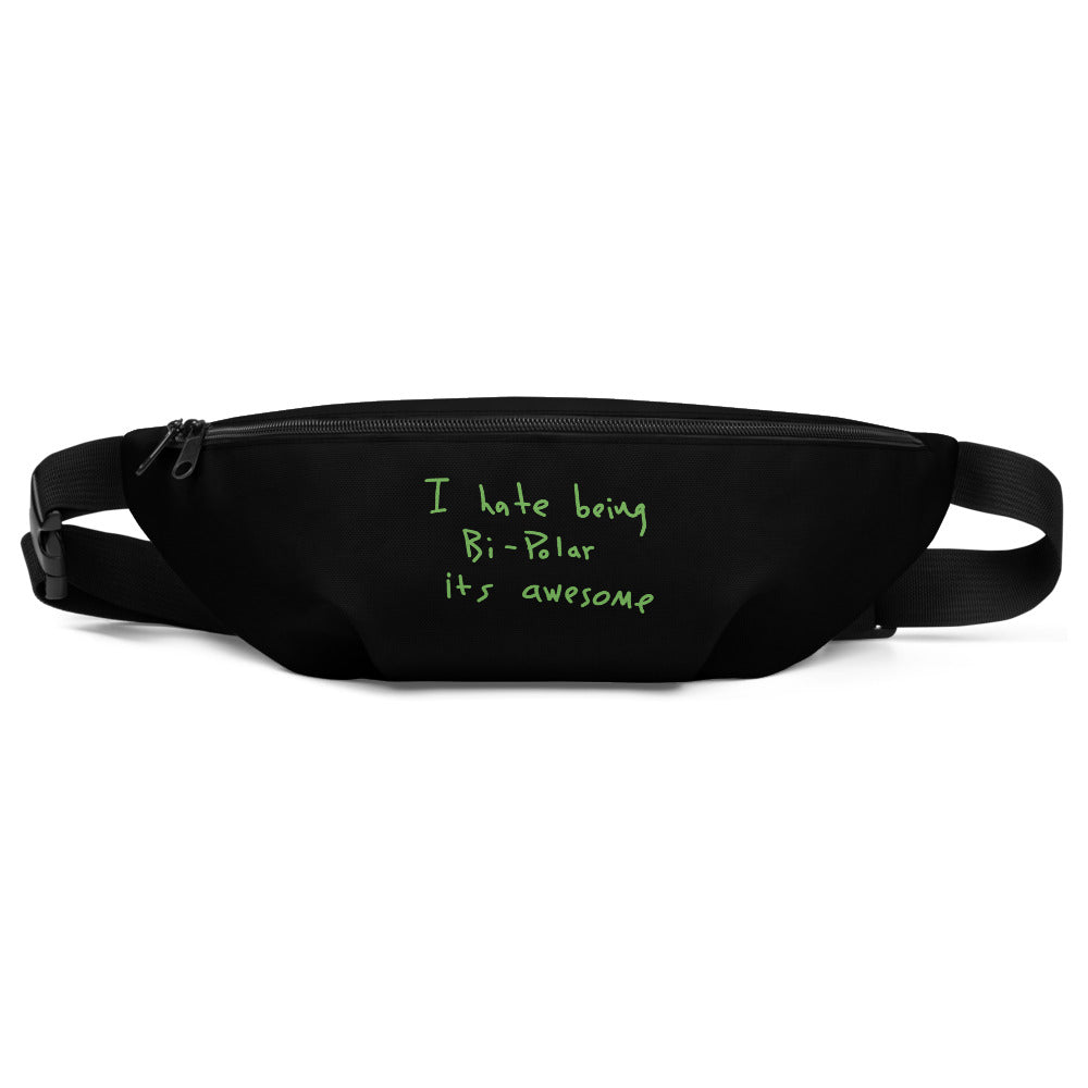I hate being bi-polar it's awesome Fanny Pack - Wyoming Kanye West inspired-S/M-Bootlg