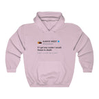 If I got any cooler I would freeze to death - Kanye West Tweet Hoodie-S-Light Pink-Bootlg