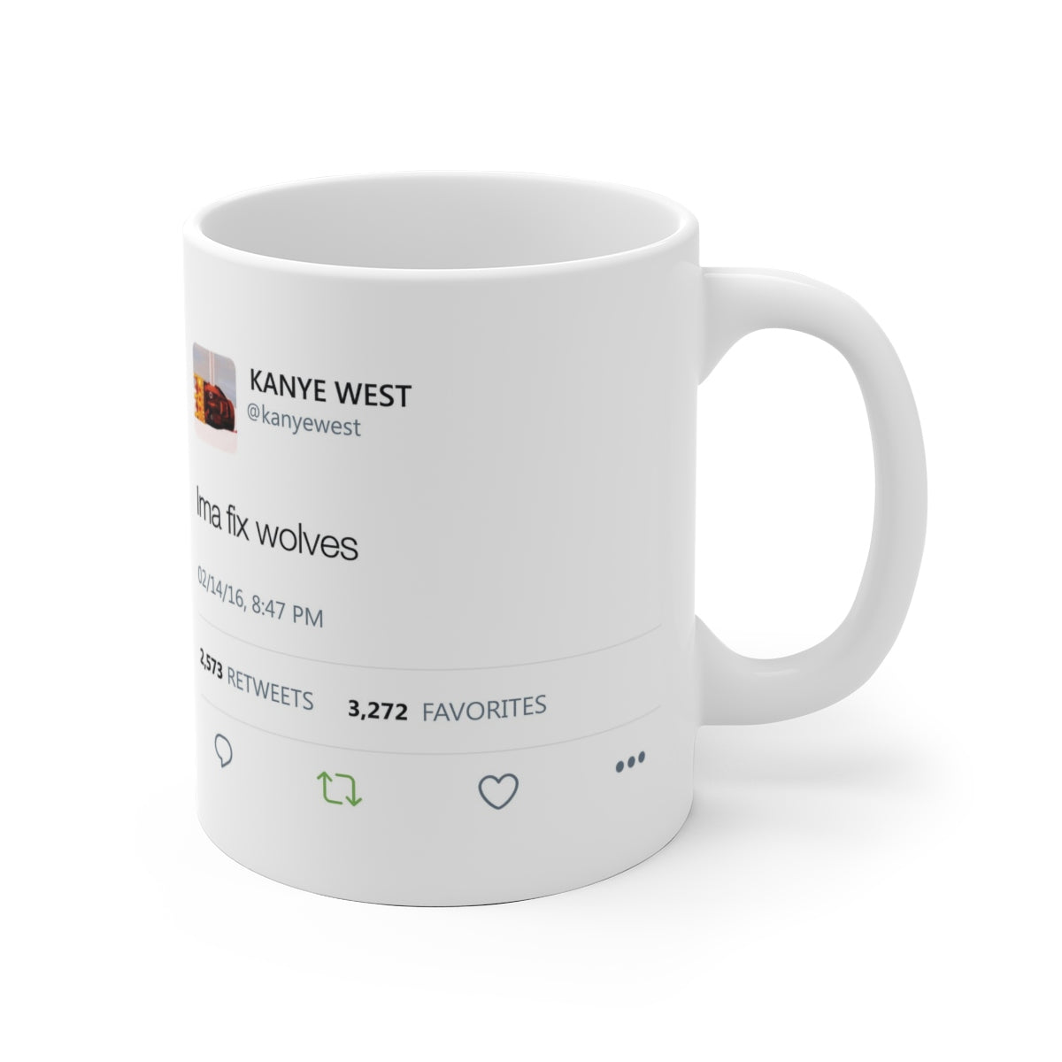 Ima fix wolves - Kanye West Tweet Mug-Bootlg