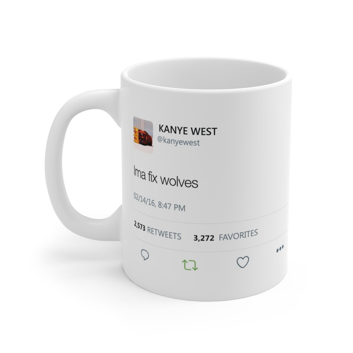 Ima fix wolves - Kanye West Tweet Mug-11oz-Bootlg
