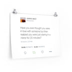 In love with someone but realized staring in a mirror for 20 minutes? Kanye West Tweet Twitter Poster-24″ × 18″-CG Matt-Bootlg