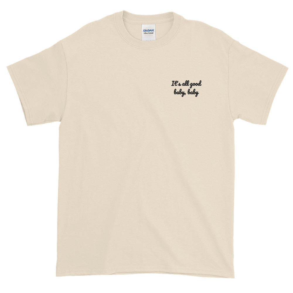 It's all good baby baby - Embroidery Notorious BIG inspired T-Shirt-Natural-S-Bootlg