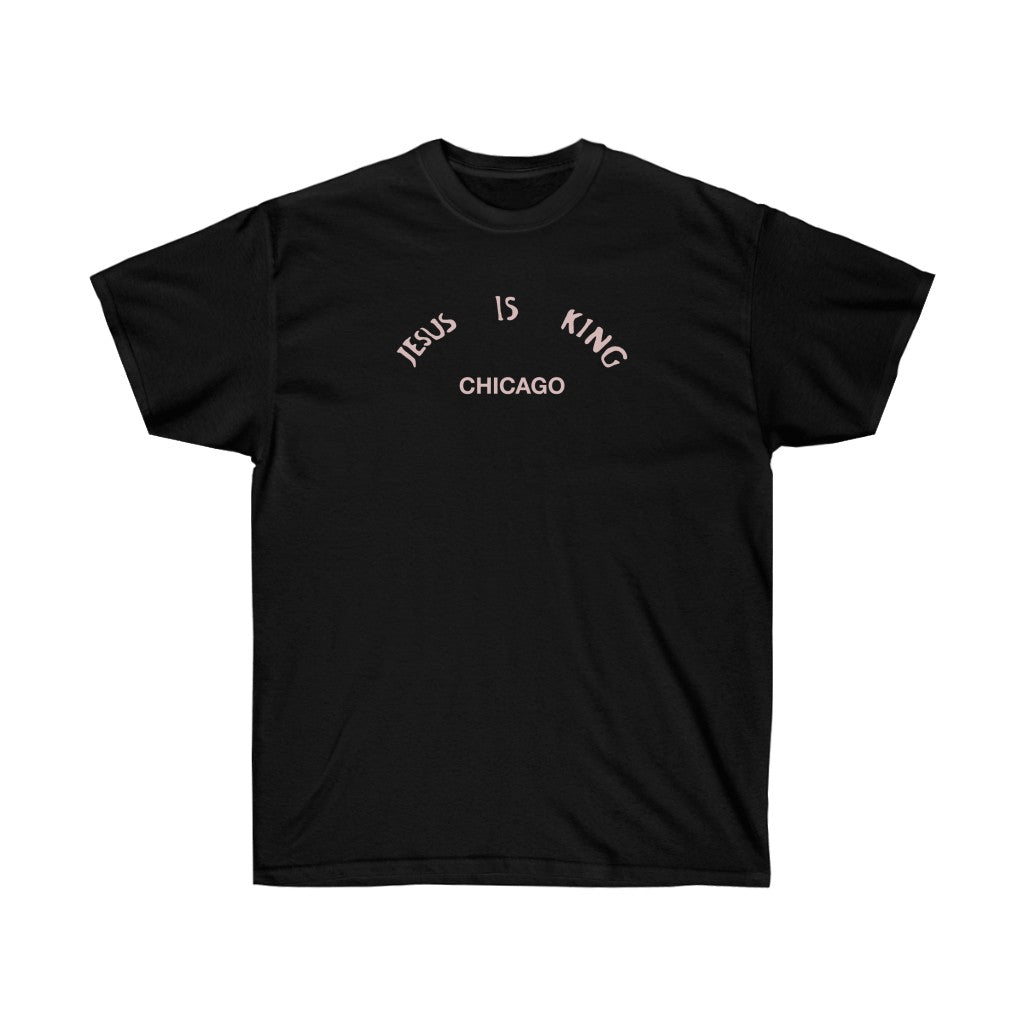 Jesus is King Chicago T-Shirt - Kanye West Sunday Service Religious Merch-S-Black-Bootlg