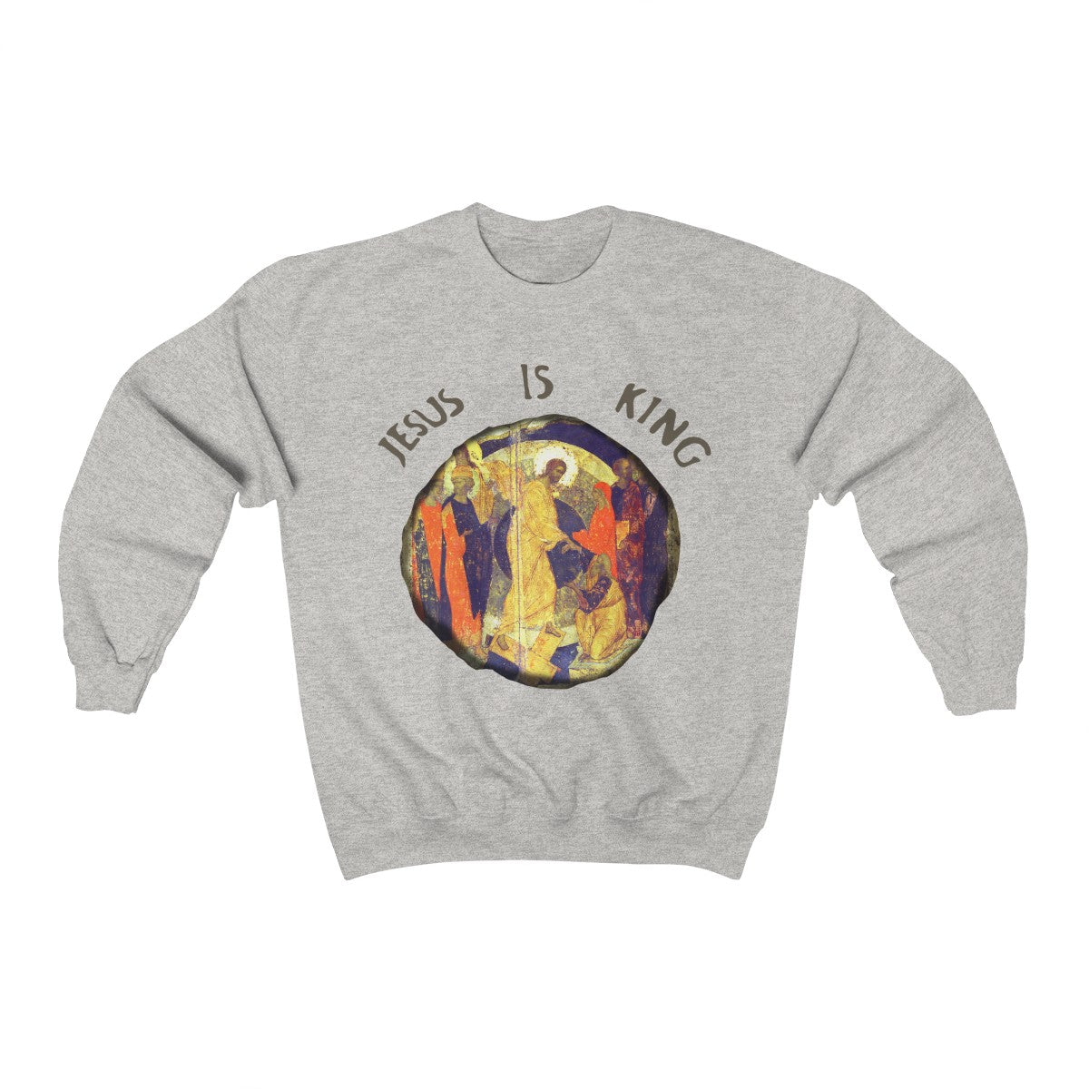 Jesus is King Crewneck Sweatshirt - Kanye West Sunday Service-Ash-S-Bootlg