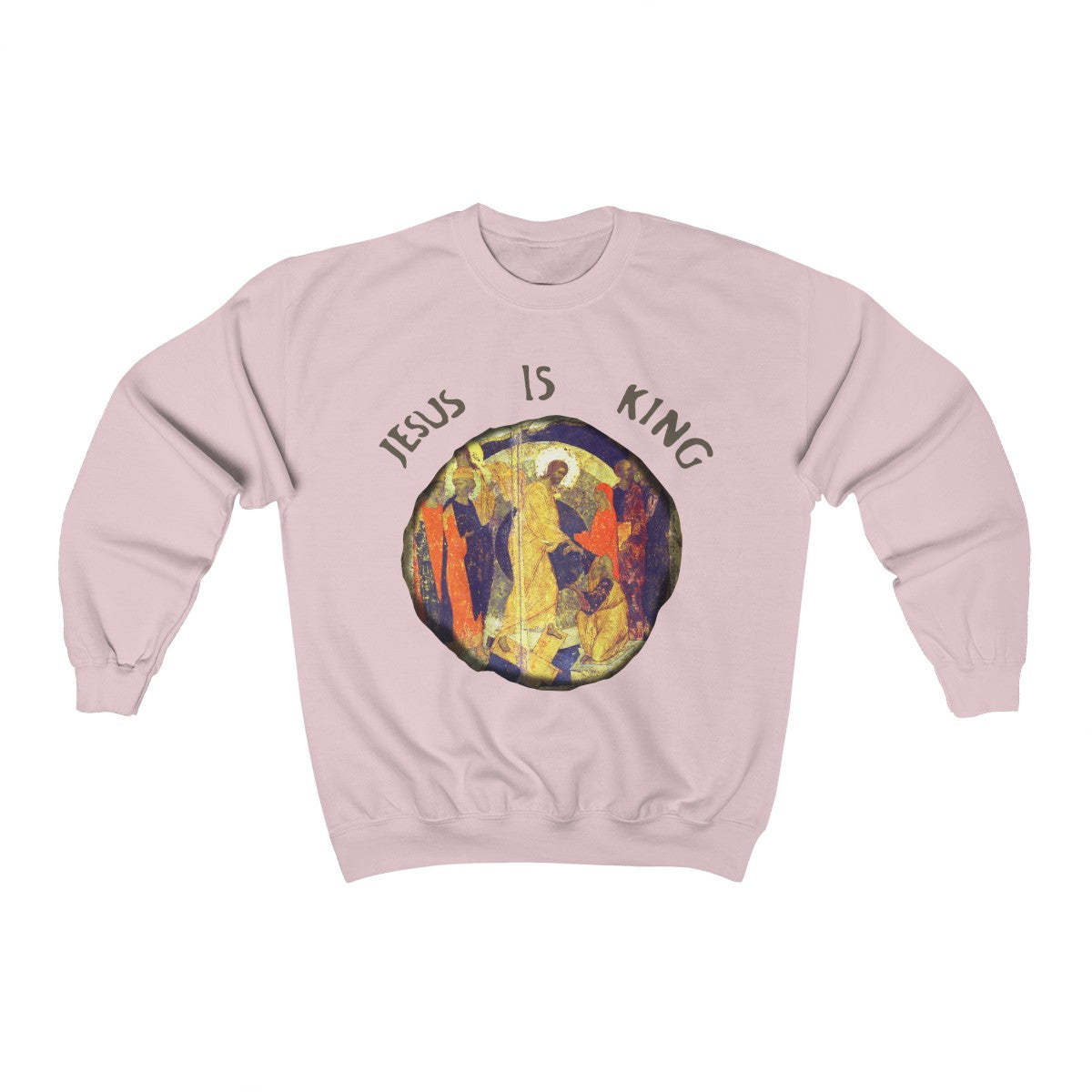 Jesus is King Crewneck Sweatshirt - Kanye West Sunday Service-Light Pink-S-Bootlg