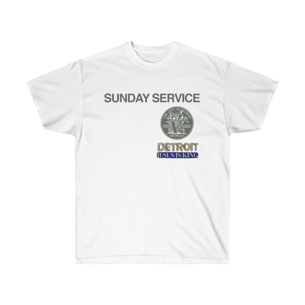 Jesus is King Detroit Seal T-Shirt-S-White-Bootlg