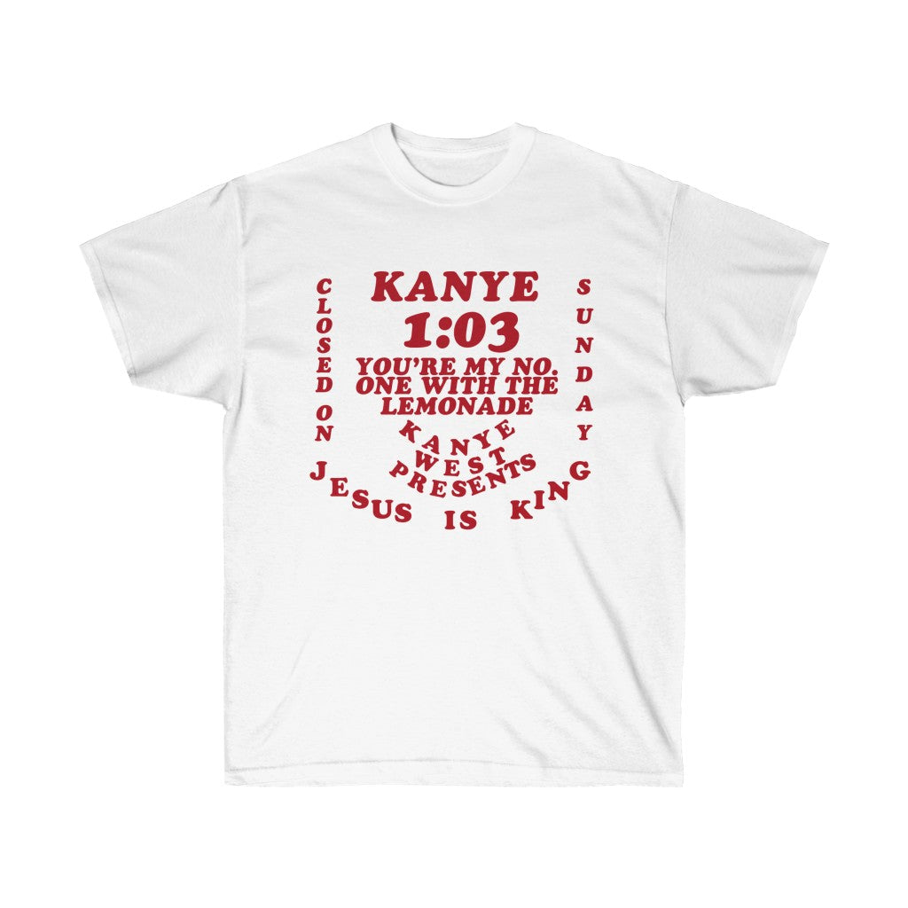 Jesus is King Kanye West Sunday Service Unisex Heavy Cotton T-Shirt-S-White-Bootlg