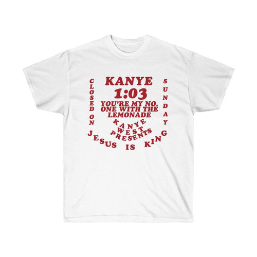 Jesus Is King Heavy Cotton Tee - Kanye Sunday Service-S-White-Bootlg