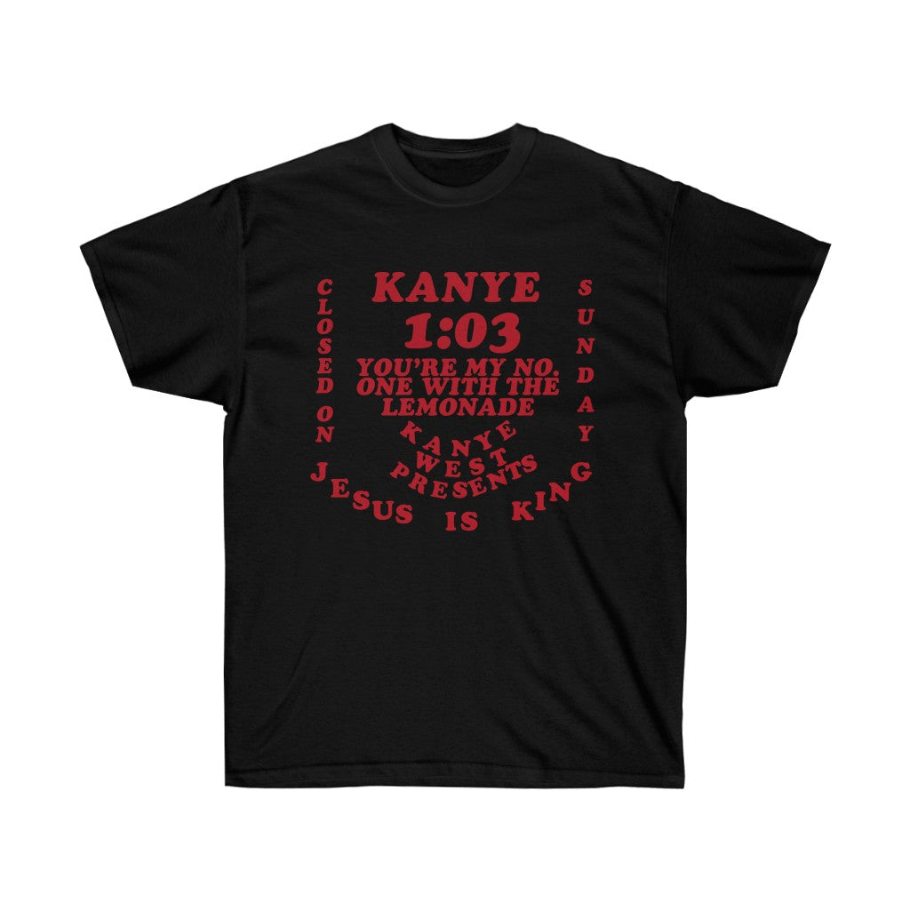 Jesus is King Kanye West Sunday Service Unisex Heavy Cotton T-Shirt-S-Black-Bootlg