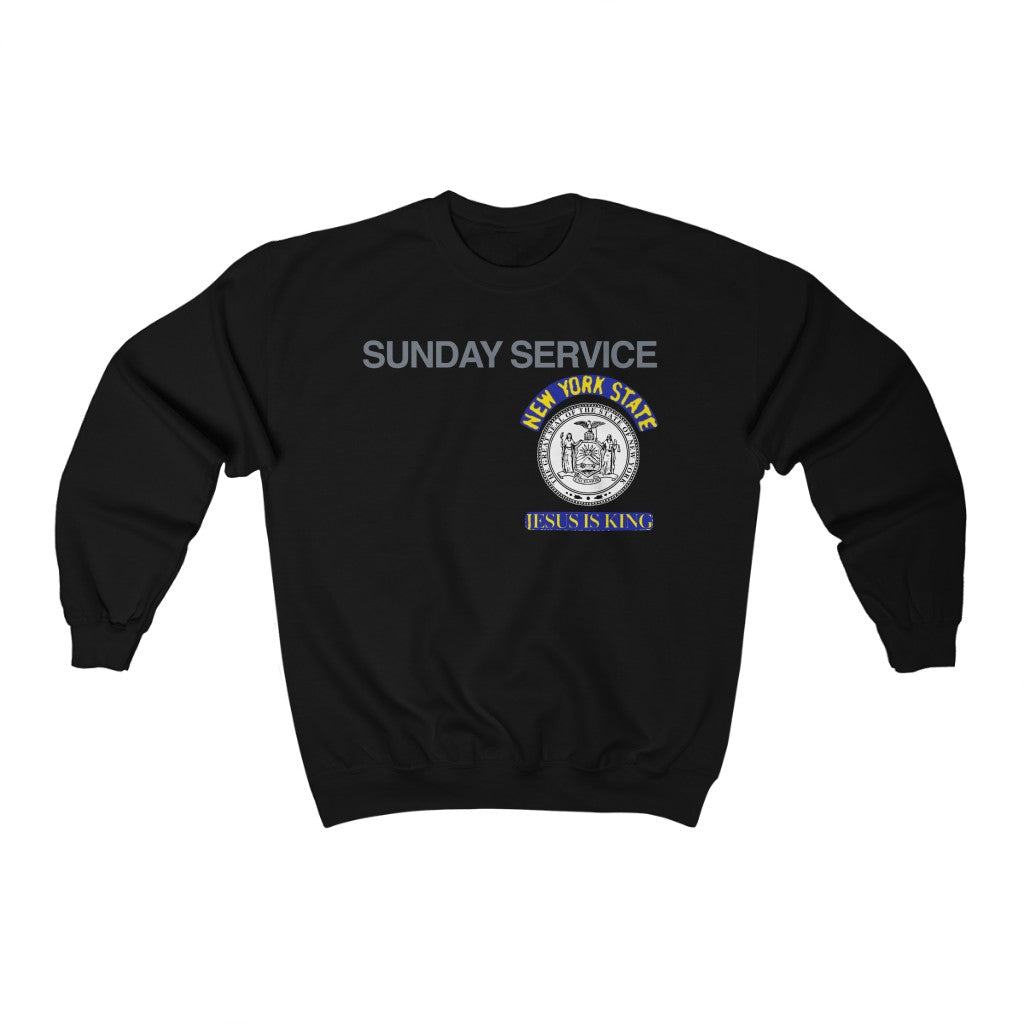 Jesus is King New York Seal Inspired Unisex Ultra Cotton Crewneck - Kanye West Sunday Service Tour Merch-Black-S-Bootlg